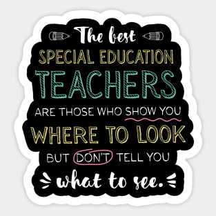 The best Special Education Teachers Appreciation Gifts - Quote Show you where to look Sticker